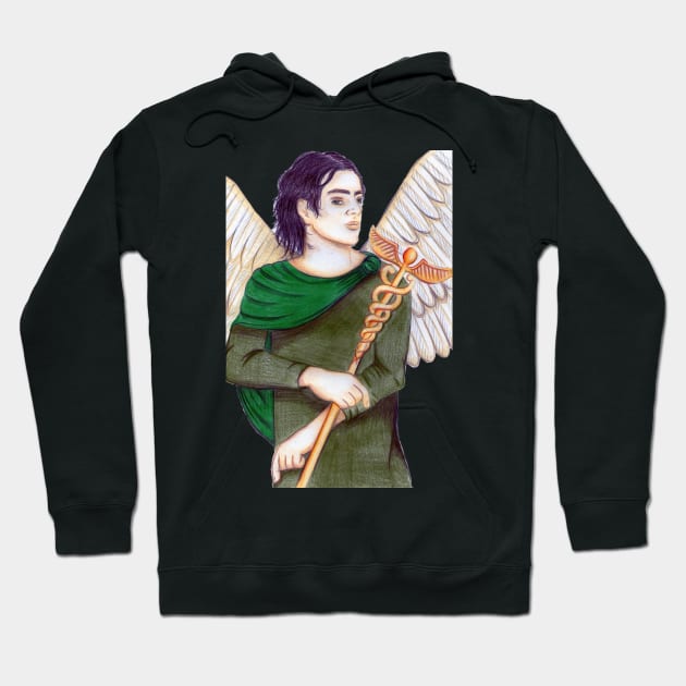 Archangel Raphael the Healer- Deep Purple Hoodie by EarthSoul